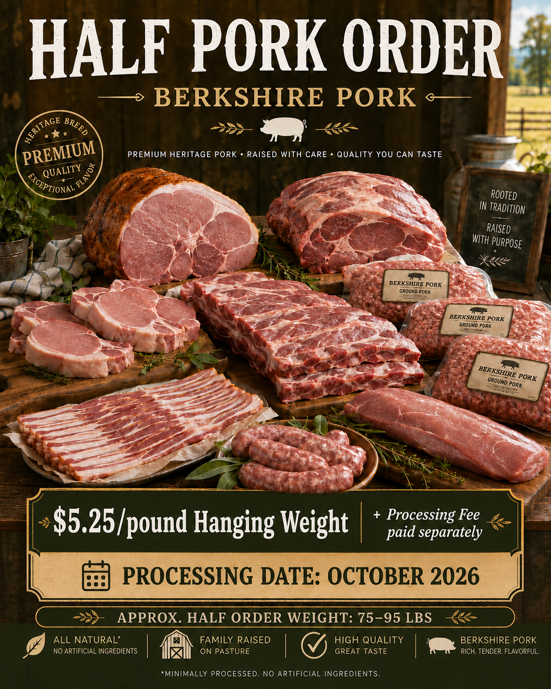 Pasture-Raised Pork Deposit