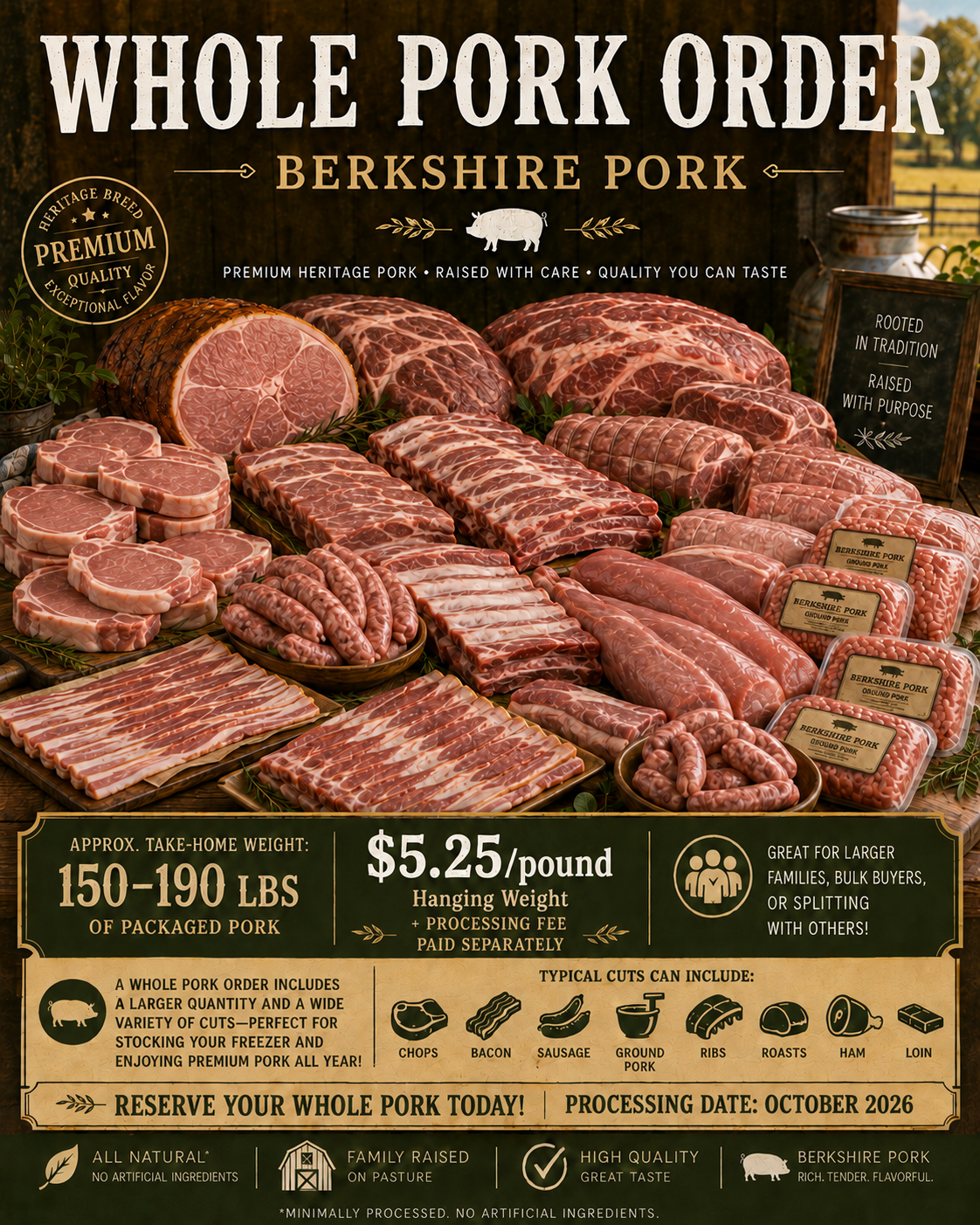 Pasture-Raised Pork Deposit