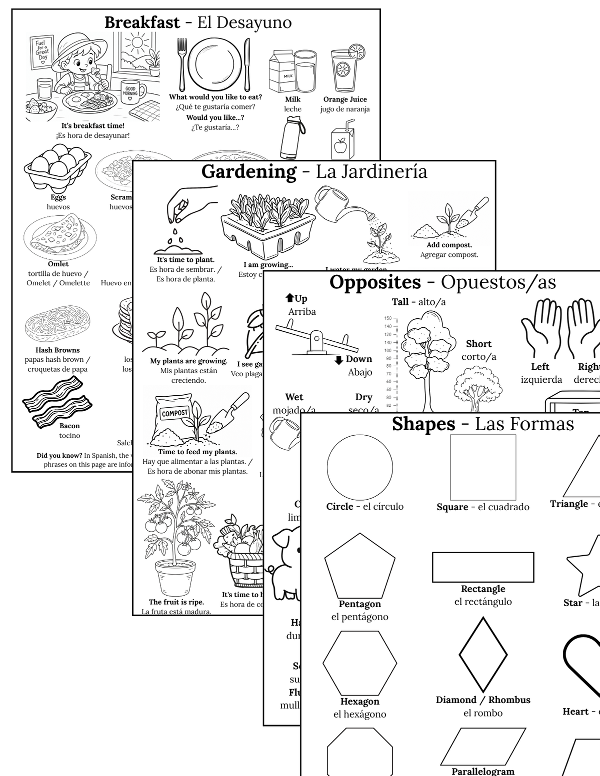 Bilingual Posters English/Spanish - Packet 2